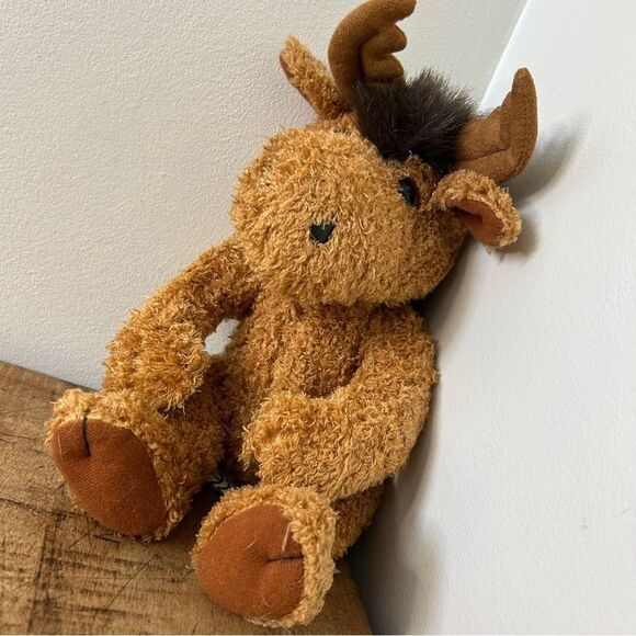 Curly Critters Monty the Moose 11" Stuffed Animal Plush Toy Great Used Condition - Picture 4 of 10